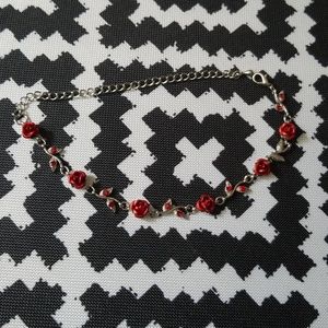 Rose ankle bracelet